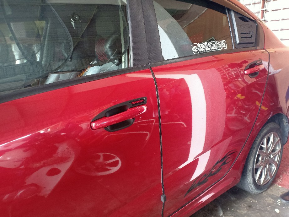 Door Handle Inner Bowl Perodua Proton Black Logo Red Epoxy 