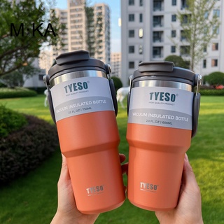 Tyeso Coffee Cup Thermos Bottle Stainless Steel Double-layer Insulation  Cold And Hot Travel Mug Vacuum