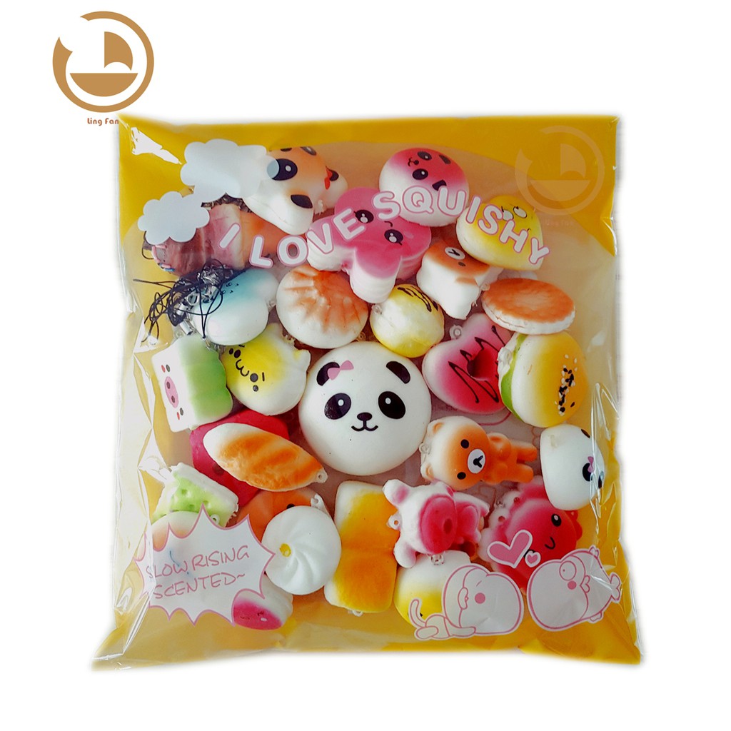 30pcs Jumbo Medium Mini Random Squishy 