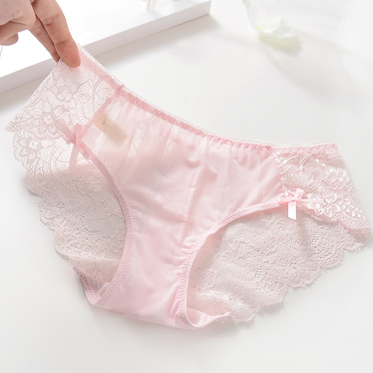 Cute Flora Lace Comfortable Breathe Freely Women Ladies Panties Lace Cotton Underwear 2151