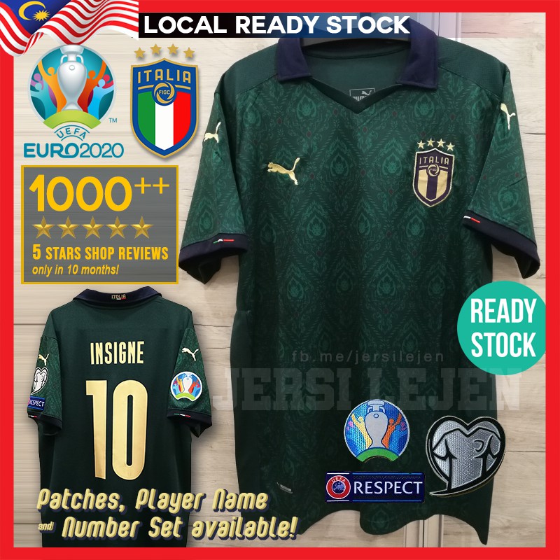 Ready Stock Italy Third Kit Football Jersey Renaissance Euro 2020 2021 Actual Photo Size S 4xl Patch Name Number Set Shopee Malaysia