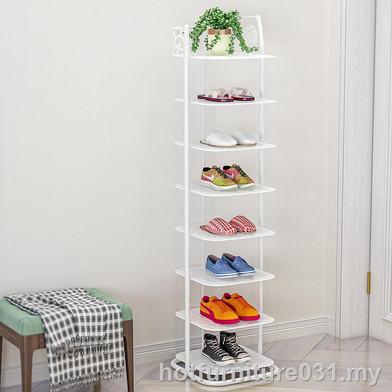 Goods In Stock Simple Shoe Rack Home Iron Multi Layer Slippers Door Narrow Cabinet Corner Small Shelf Save Space Storage Shopee Malaysia