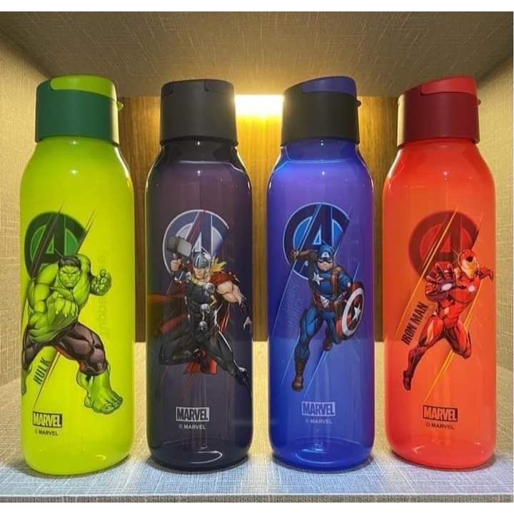 Tupperware Avenger Eco Bottle 750ml (2) Marvel/ Air Botol Iron Man/ The Hulk/ Thor/Captain America