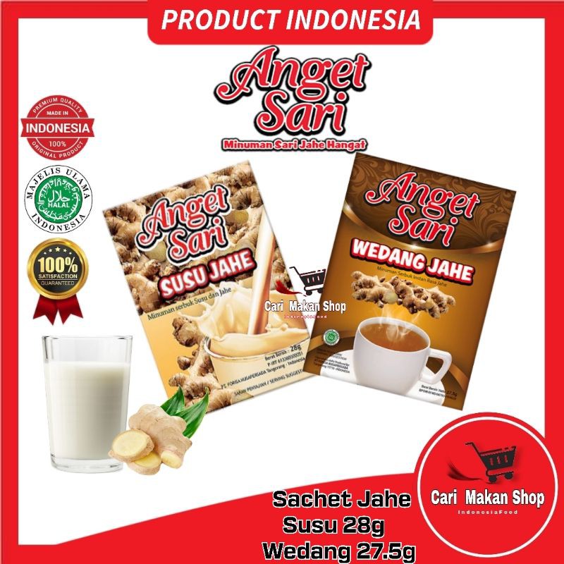 Anget Sari Sachet Susu Jahe & Wedang Jahe 🇮🇩 Minuman