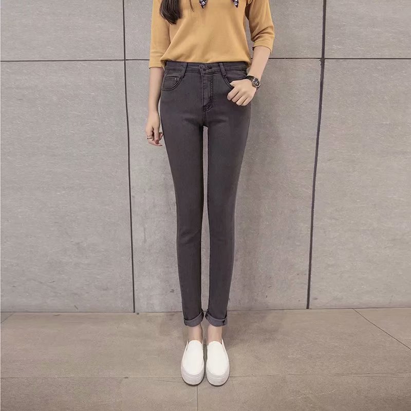 ladies gray jeans