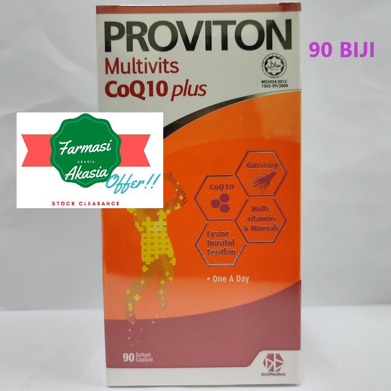 PROVITON MULTIVITAMINS WITH COQ 10 PLUS CAPSULE 90'S EXPIRED 07/2022