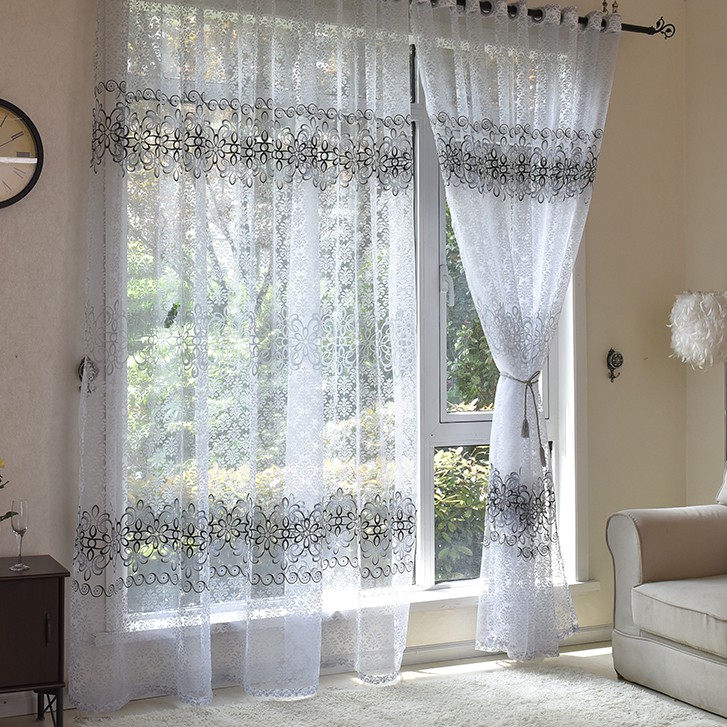 Mrtrees Modern Organza Sheer Curtain, Sheer Curtain Designs For Living Room