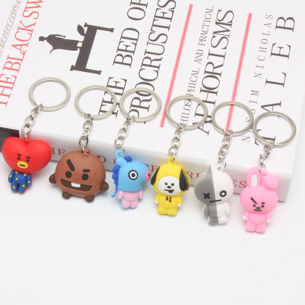 KPOP Bangtan Boys BTS BT21 Keychain Collection Keyring