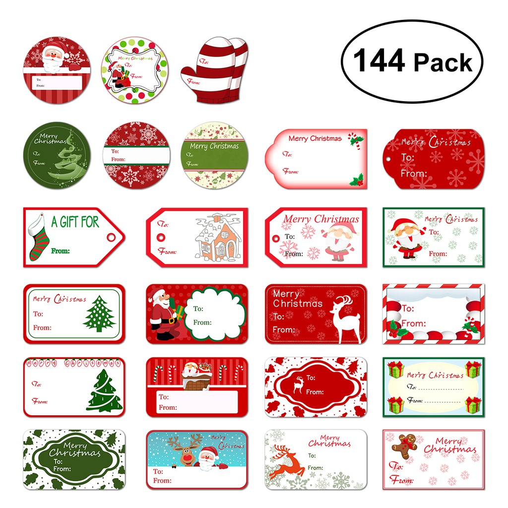 24 PERSONALISED CHRISTMAS STICKERS FROM SANTA LABELS PRESENT GIFT TAGS