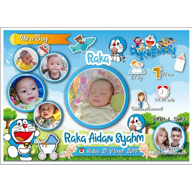 Biodata Baby Biodata Frame Baby Frame Biodata Baby Wall Display ...