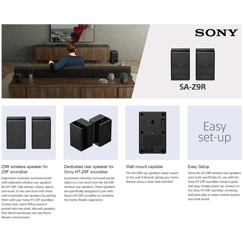 sony z9r rear speakers