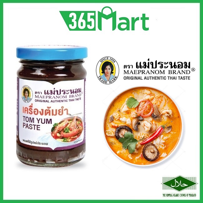 Maepranom Instant Thai Tom Yum Paste 114g 228g Halal Tomyam Glass