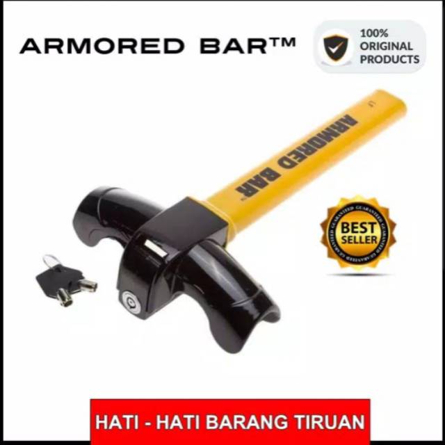 Original T Armored Bar Steering Wheel Lock Shopee Malaysia