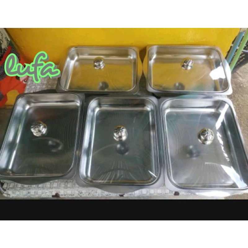 5set 35x27cm Buffet set (glass cover) / chafing dish / food tray kenduri tray  chafing dishs berkas lauk