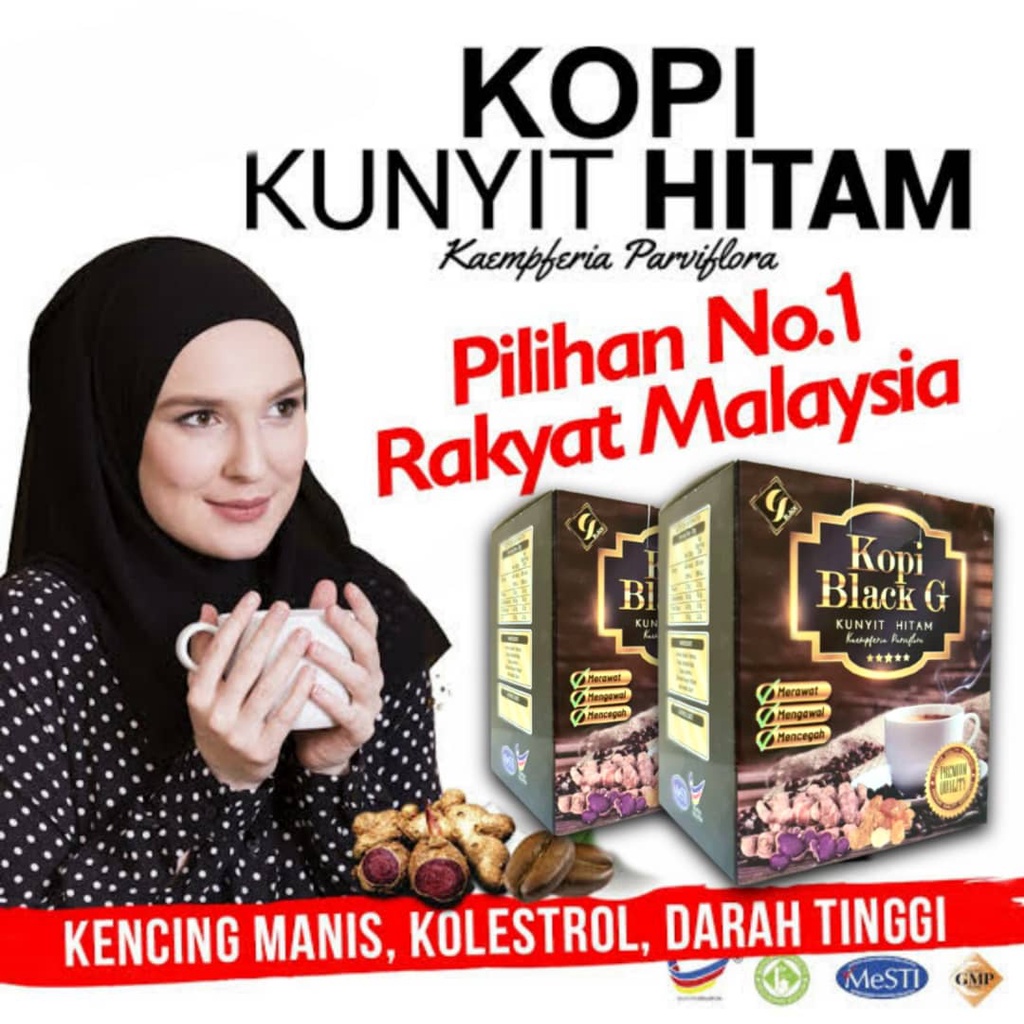 Black G Coffe Original Kopi Kunyit Hitam Original Sedap dan Sihat 10 ...