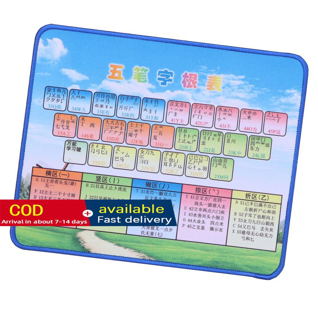 HD Wubi mouse pad for beginners typing root table font keyboard diagram ...