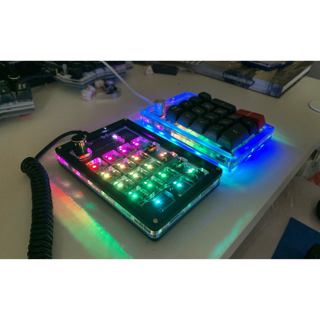 Wired Acrylic Hotswap Numpad macropad with Rotary Encoder Knob RGB Mechanical Keyboard Shopee