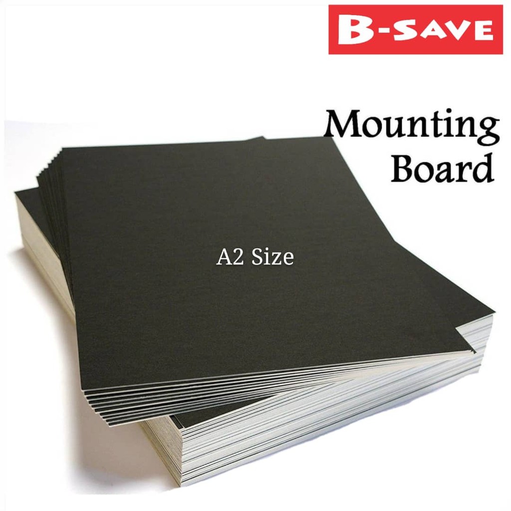 Mounting Board A2 800gsm black 1pc | Shopee Malaysia