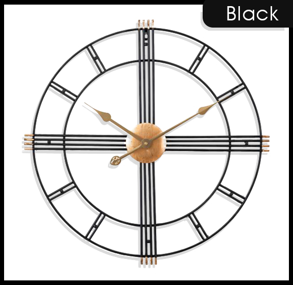【Z2I】The Nordic wall clock Modern living room wrought iron clock Creative mute decorative clock