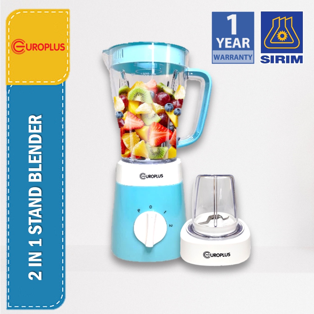 Europlus 2 in 1 Multifunctional Stand Jar Blender Pengisar Food Blender