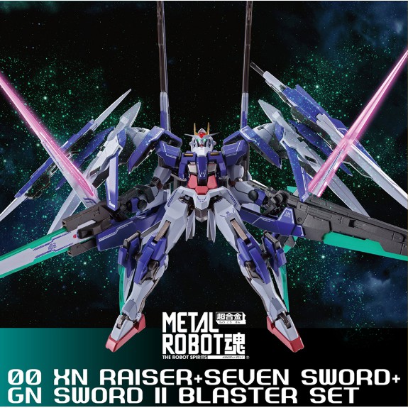 Bandai Metal Robot Spirits 魂 00 Raiser Seven Sword Gn Sword Ii Blaster Set Shopee Malaysia