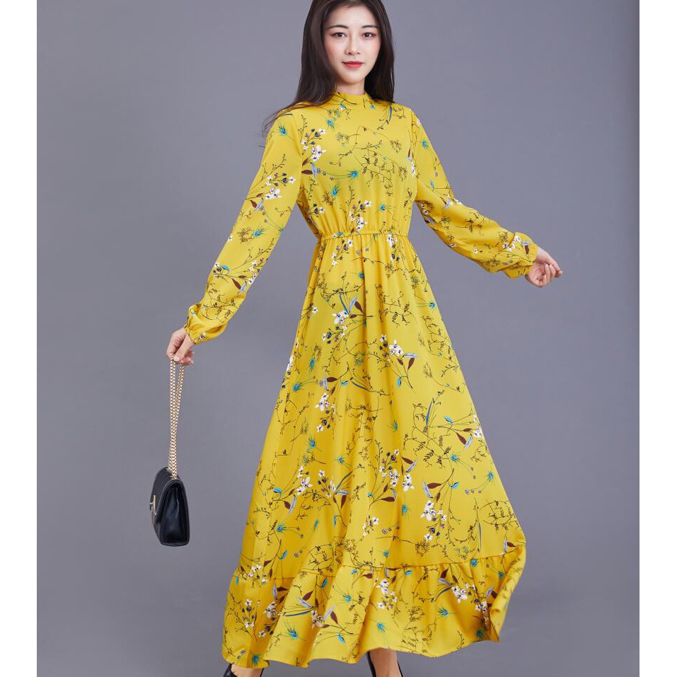 Ainna -Ready Stock Muslimah Women Dresses Long Sleeve Dresses Muslim Wear SS20