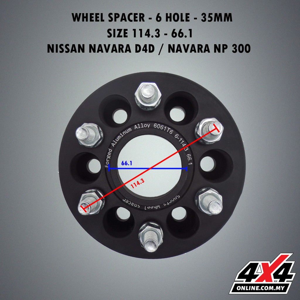 Nissan Navar Np300 / Navara D40 wheel spacer 35mm ( 4 pcs ) Shopee