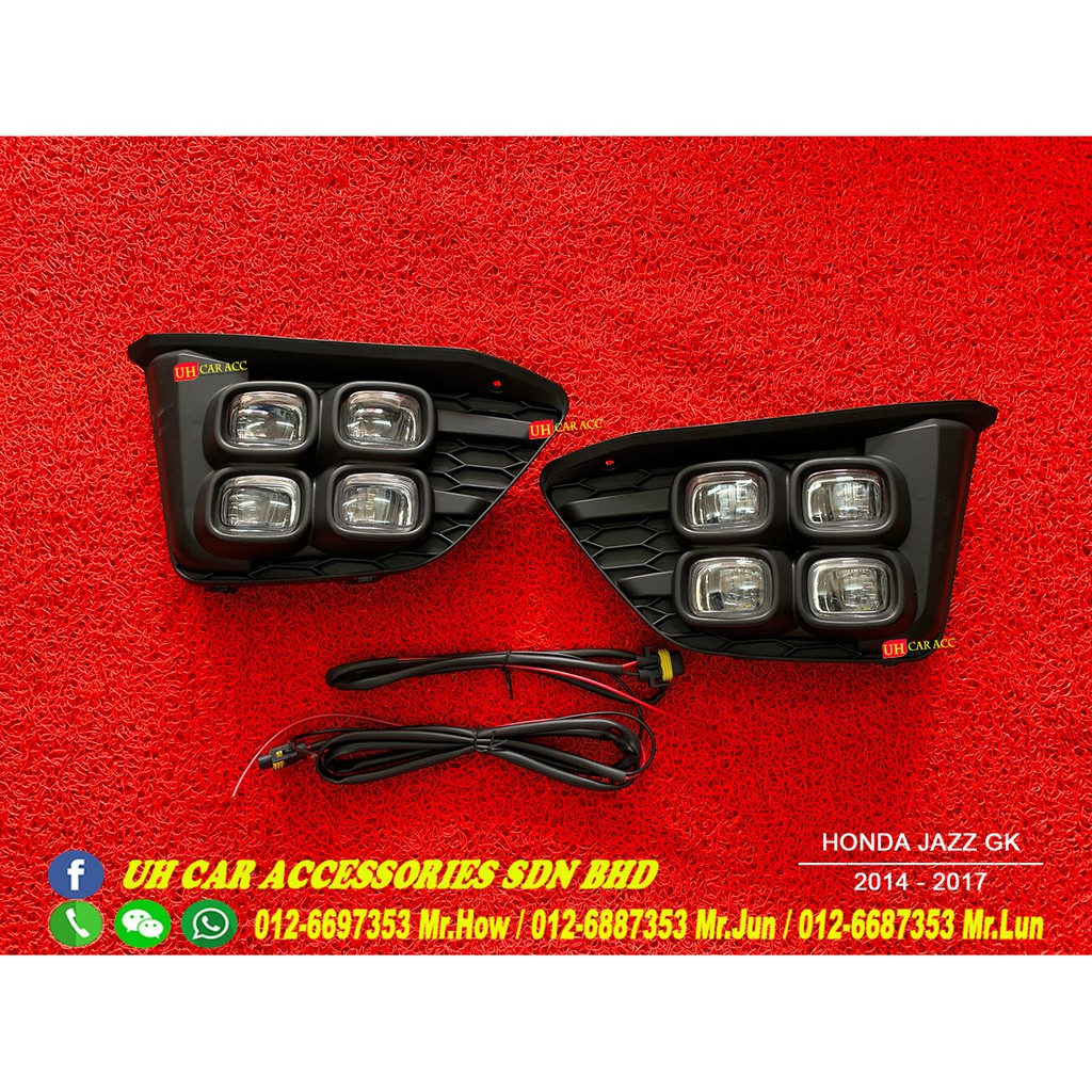 Honda Jazz GK 20142016 Front Bumper LED Daylight DRL Light Lamp [READY