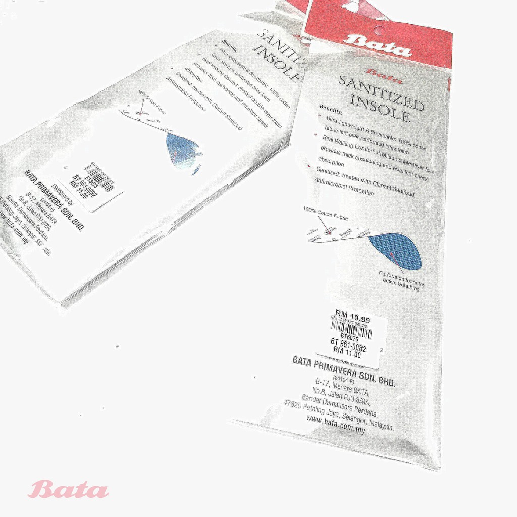 Ready Stock Original Bata Sanitized Insole 1 Colour Bt961 0082 Shopee Malaysia