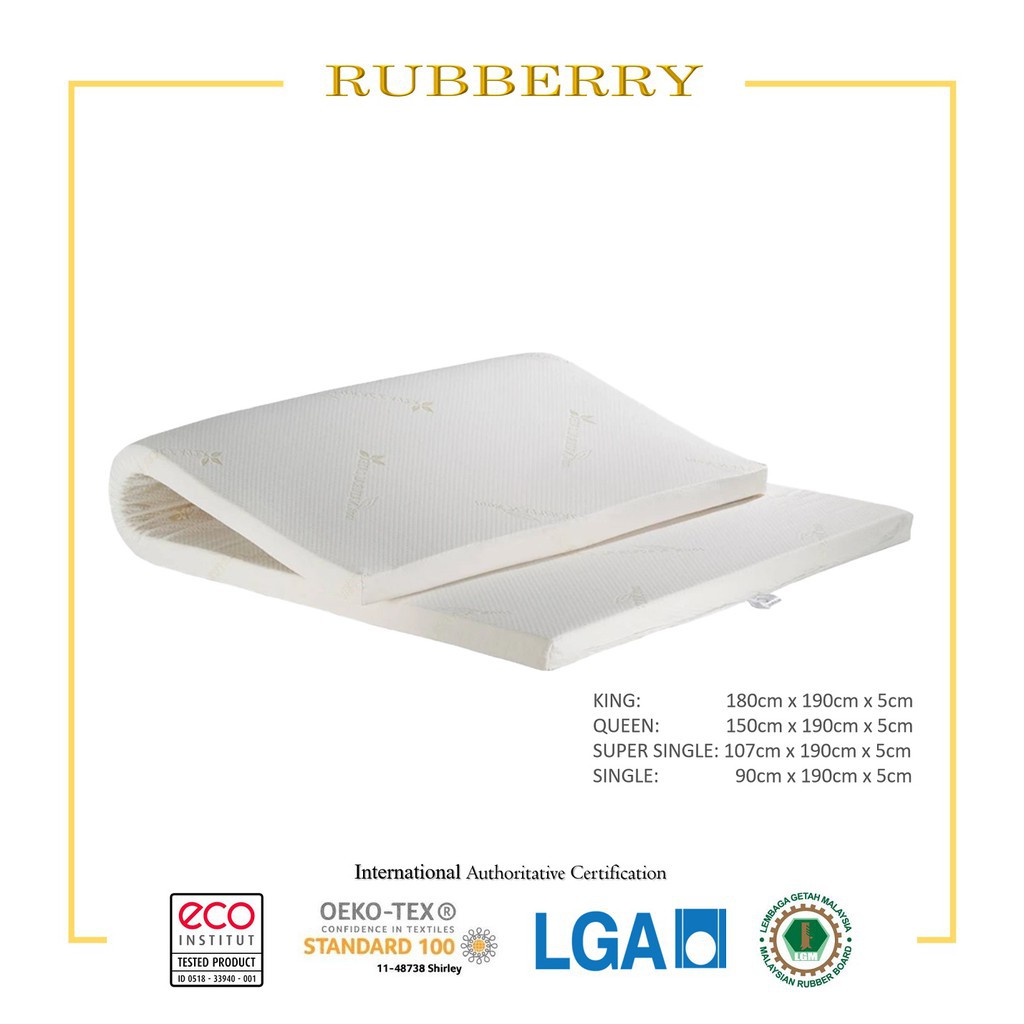 RUBBERRY 5 cm Latex Topper (Single King) Shopee Malaysia