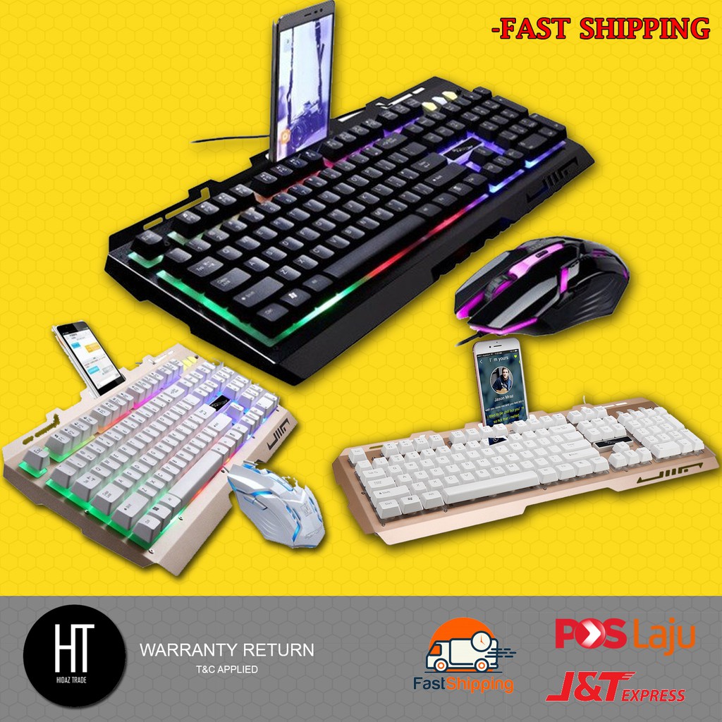 Leopard G700 Gaming Keyboard RGB with Smartphone Holder Gaming Wired