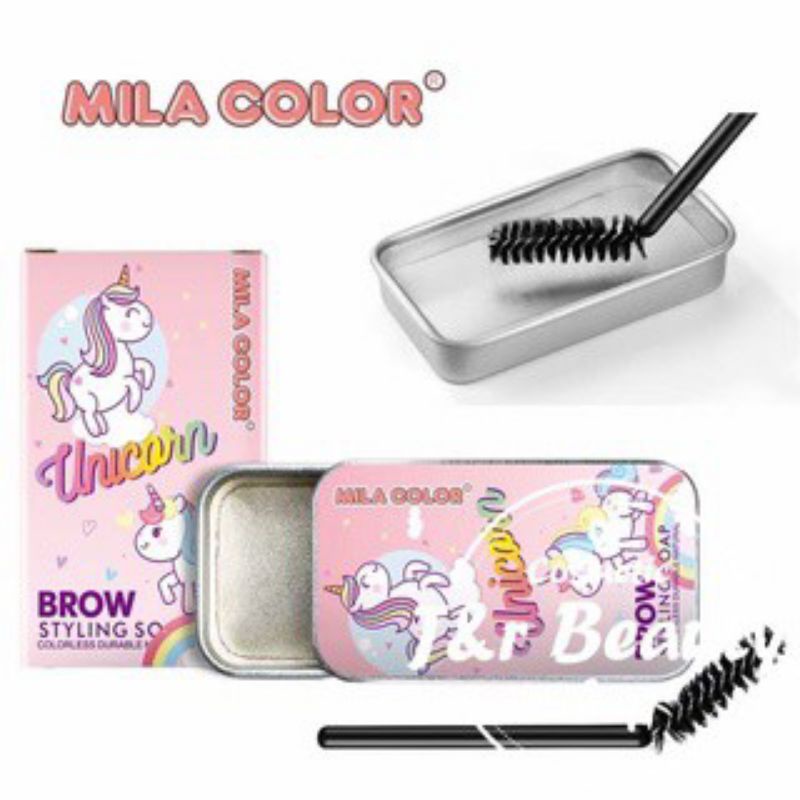 MILA COLOR UNICORN Eyebrow Soap Wax with Brush,Waterproof Brows Styling ...