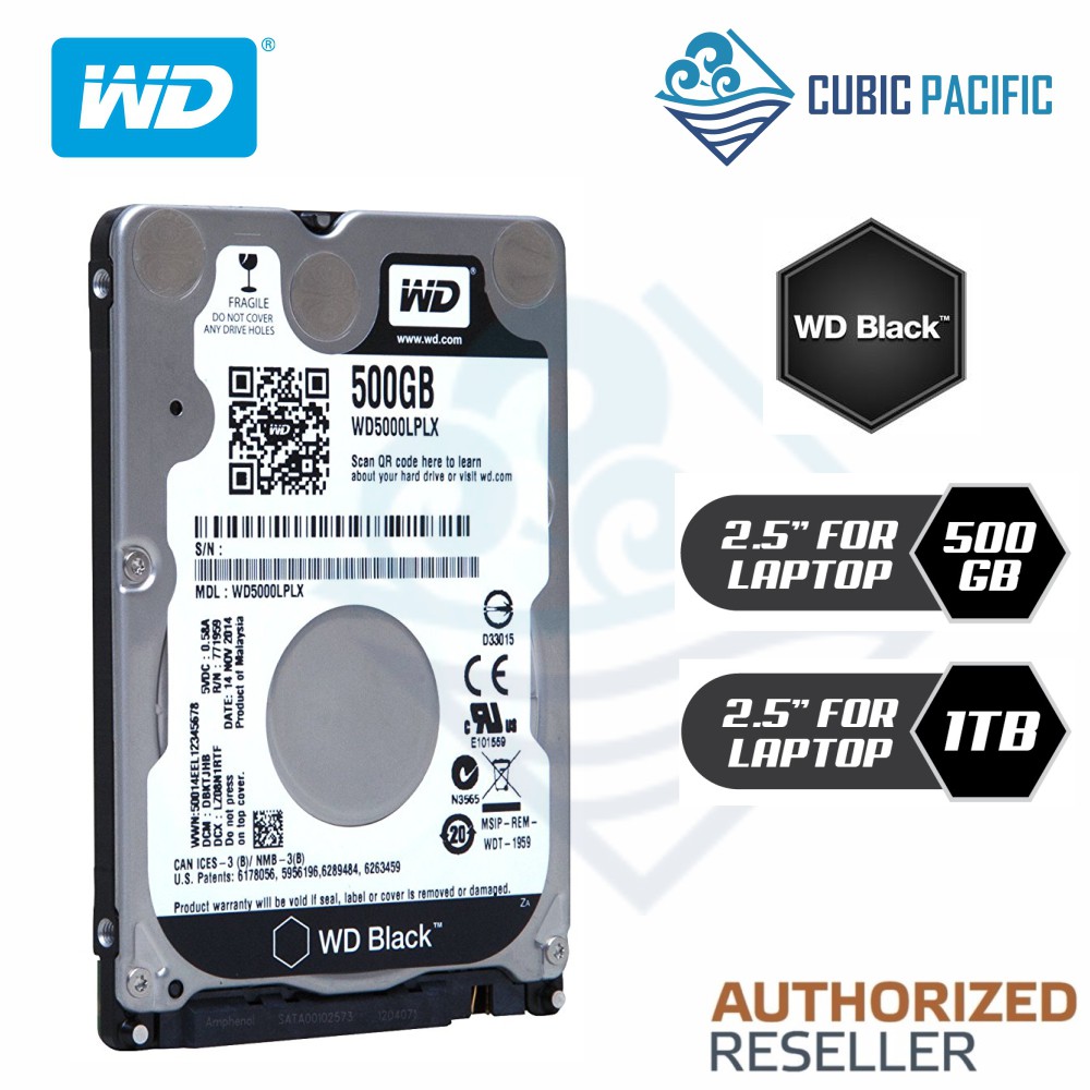 Wd Black 500gb 1tb Sata 2 5 7200rpm Notebook Hdd Shopee Malaysia