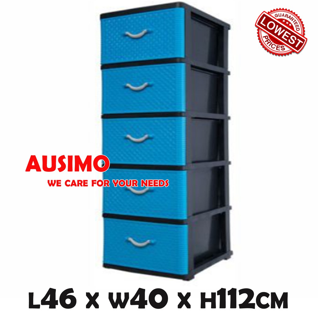 5 Tier Plastic  Drawer Cloth Cabinet Storage Cabinet 