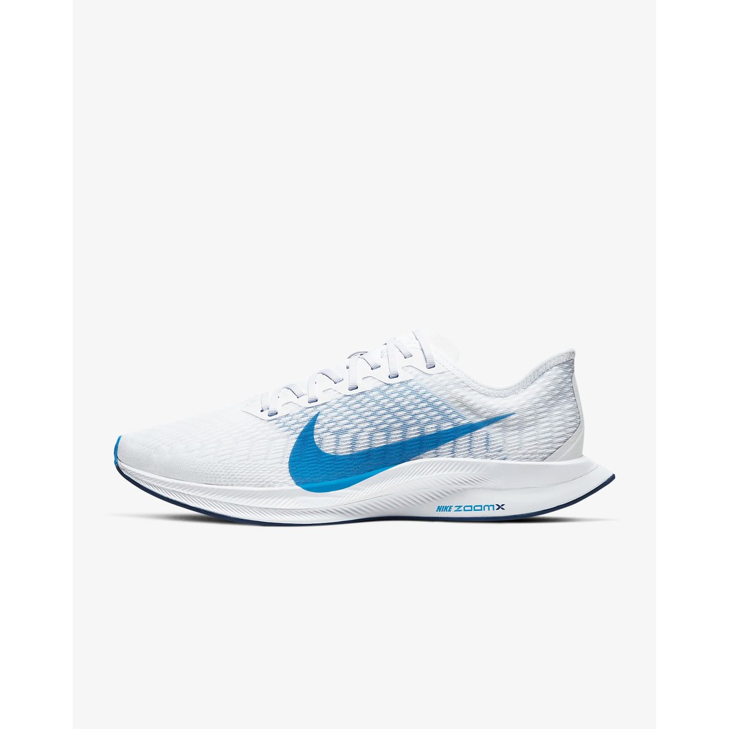 nike pegasus white and blue