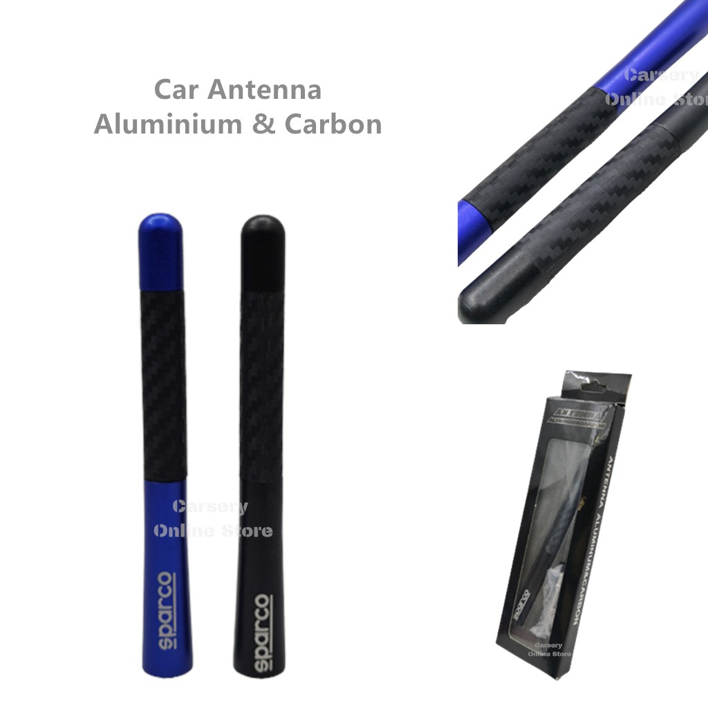 Sparco Antenna Aluminium & Carbon Universal FM/AM Radio Car Antenna