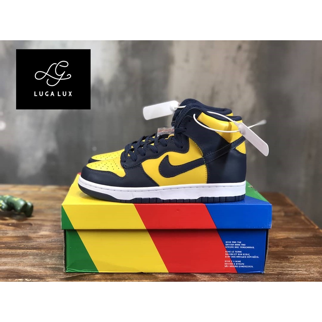 dunk high maize blue