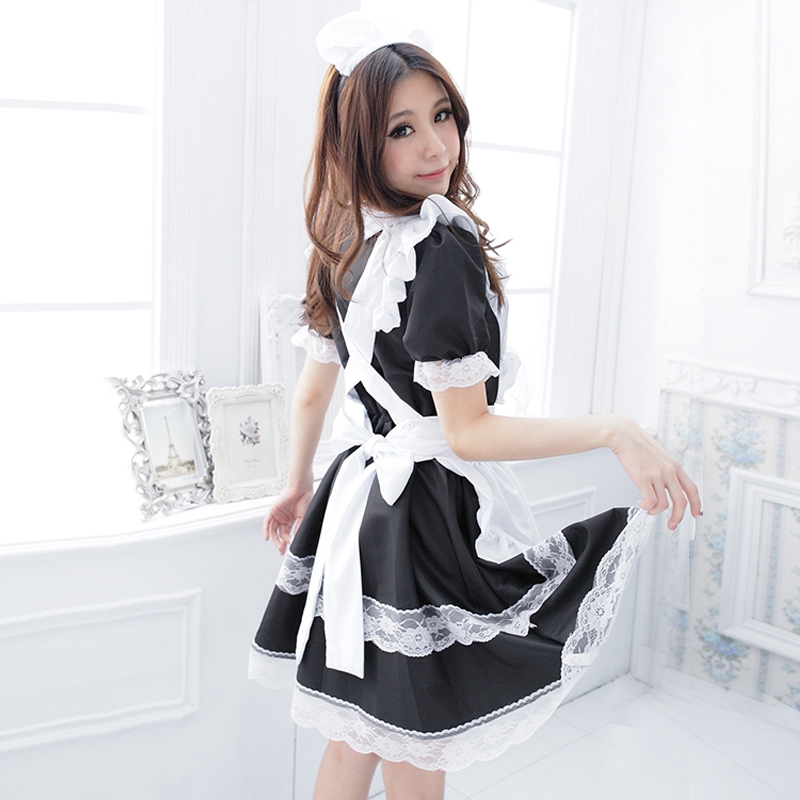 maid costume cosplay costume lolita performance uniform cos anime maid  character cute costume full set