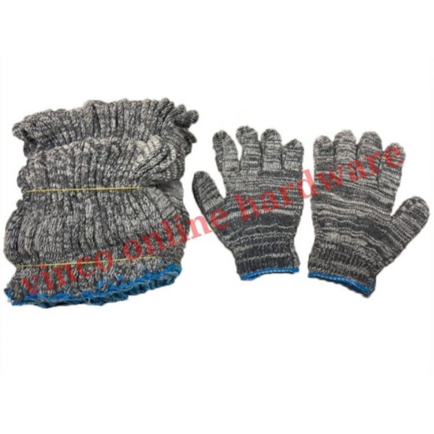 #1200 x 12 Pair - 550gram 750gram Cotton Knitted Gardening Safety Hand Gloves / 1200 Cotton Glove