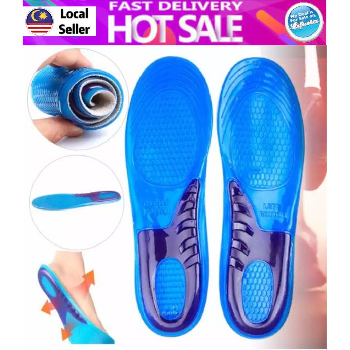 Massaging Silicon Gel Insoles for women men gel sport shoes insoles US5~US12 