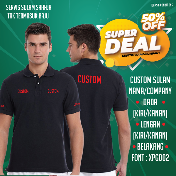 Sulam Name Nama Company Personal Custom Embroidery Sulam Name Nama Company Personal Custom Embroidery