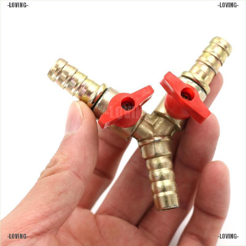 Essential Premium LOVING HOT 3 Way Tee Brass Y Shut off Ball Valve 3/8" 10mm Barb Fuel Gas Oil / Clamp - Image 2