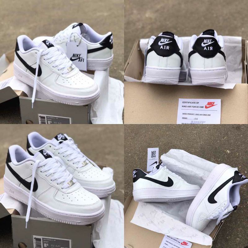 Nike AF1 BLACK WHITE | Shopee Malaysia