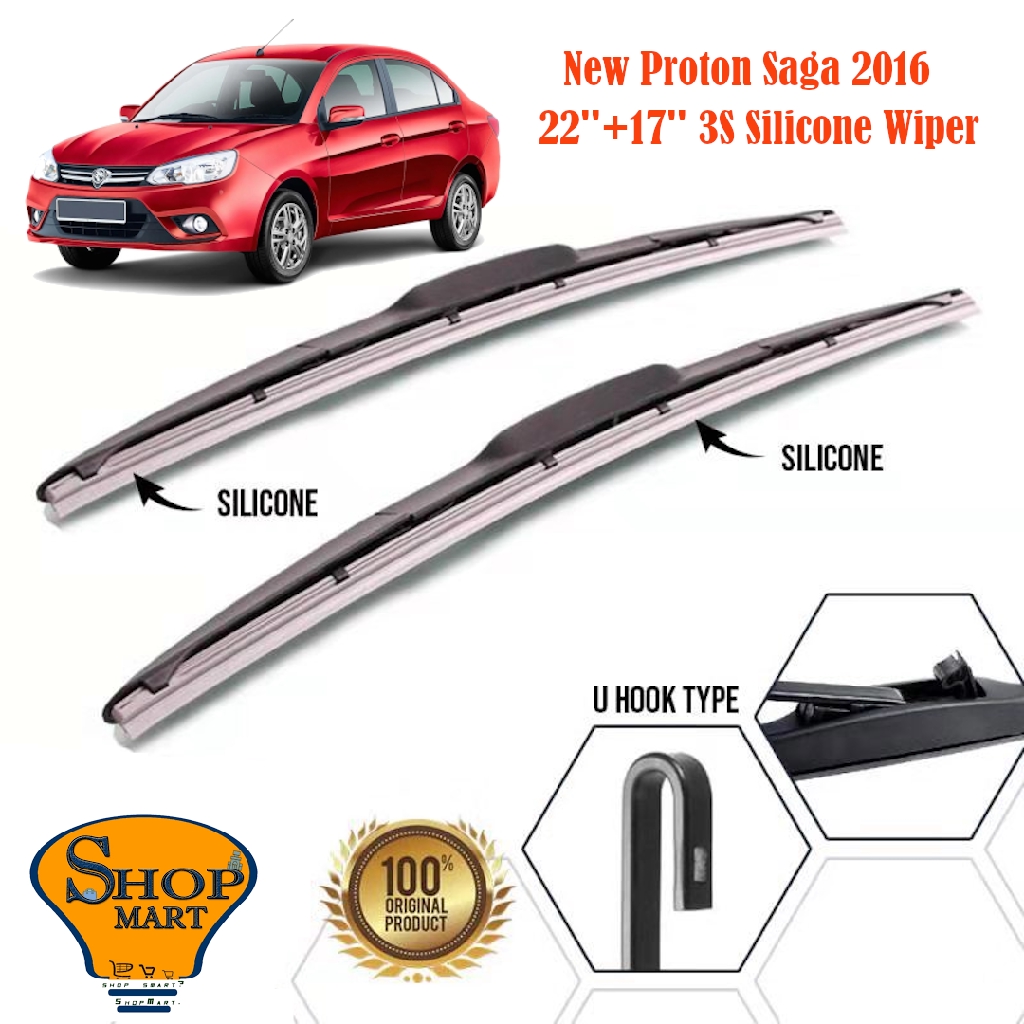 Proton Saga VVT Wiper 3 Sections Mugen Wiper Soft Silicone Wiper Hybrid