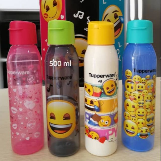 [TUPPERWARE] Emoji Eco Bottle 500ml (4) with giftbox Drinking bottle botol air