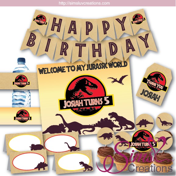 Jurassic World Dinosaurs Party Decoration Set Birthday Decor