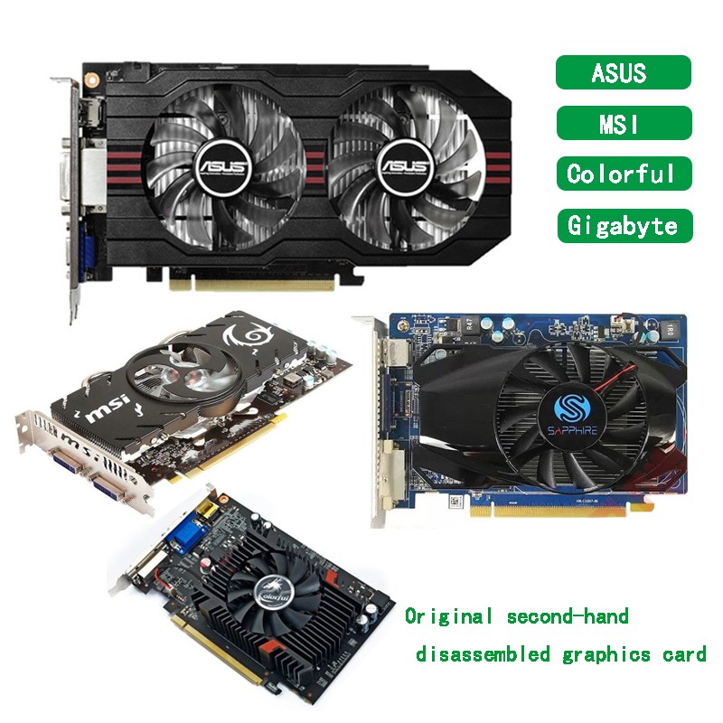 Used ASUS Colorful MSI Graphic Cards GT220 GT240 9600GT GTS250 GT610
