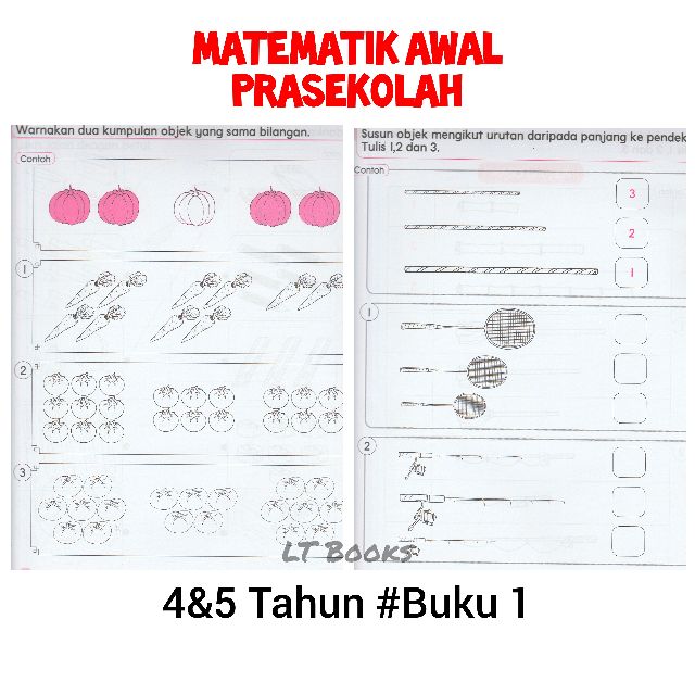 Fargoes Buku Latihan Prasekolah Bahasa Melayu English Matematik Sains Awal Shopee Malaysia