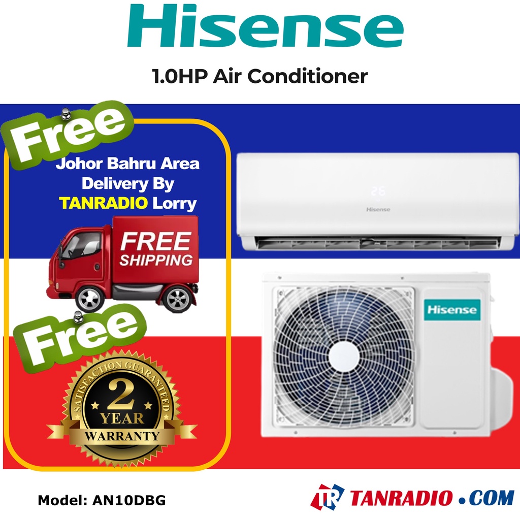 [FREE SHIPPING] Hisense 1HP Ion Air Cond Gold Fin Air Conditioner Auto