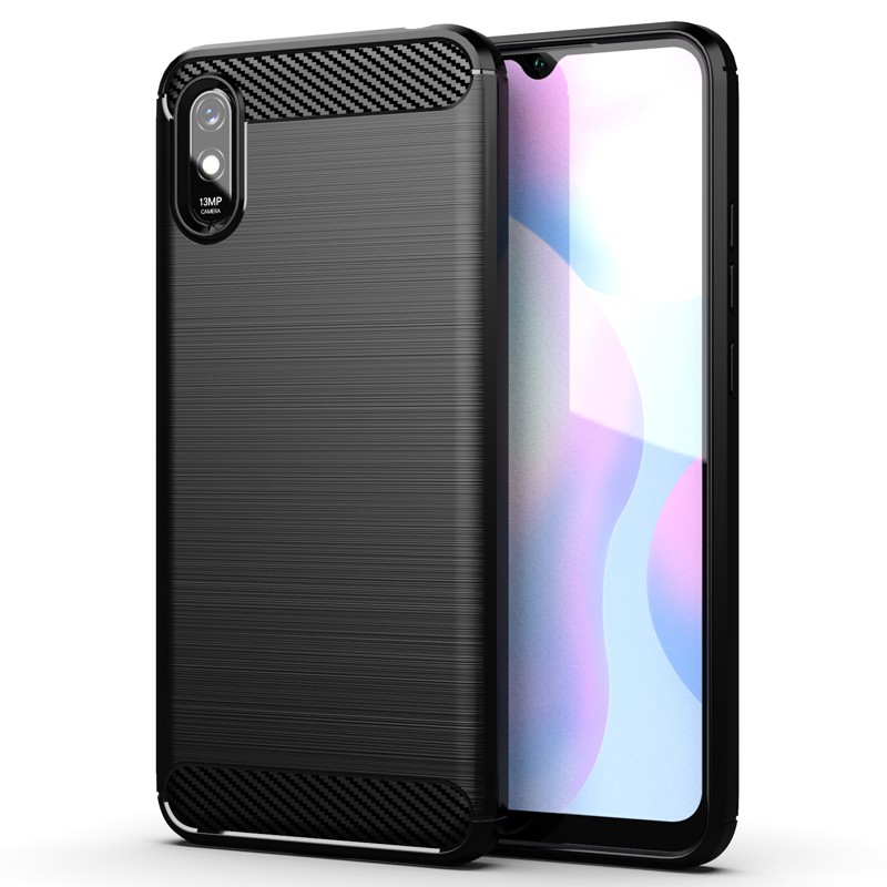 Xiaomi Redmi 9a Case Soft Silicone Cover Shockproof Carbon Fiber Xiaomi